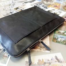 папка кожаная на молнии